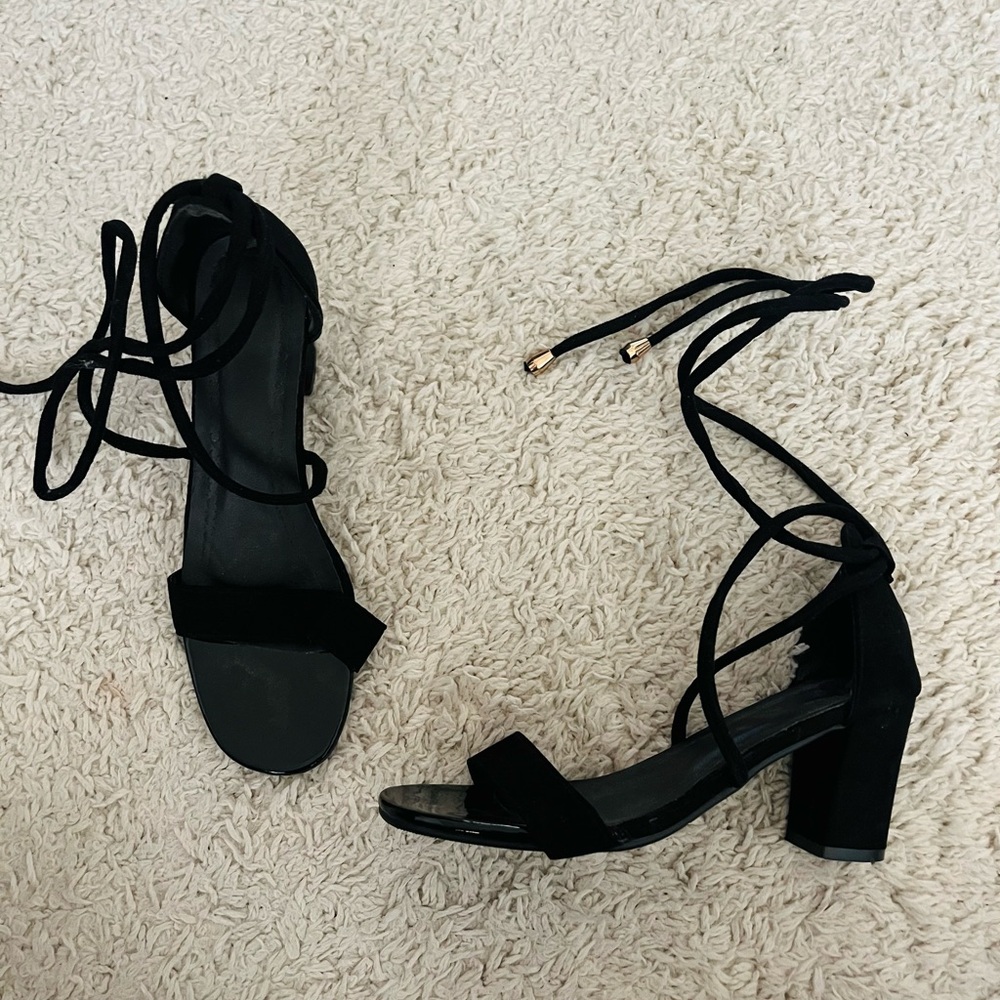 Elegant Black Strappy Heels